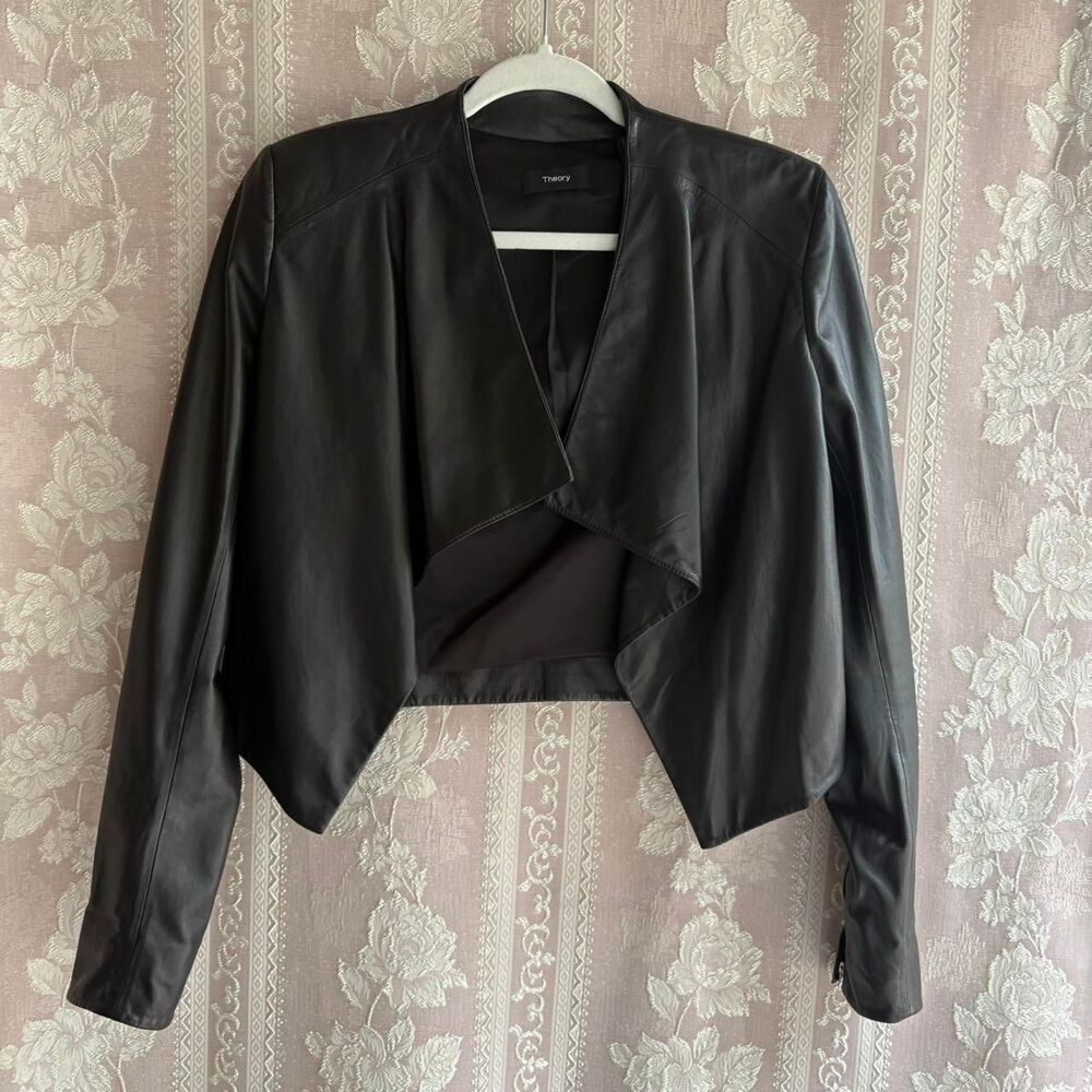 Theory Women's Black Leather Jacket
